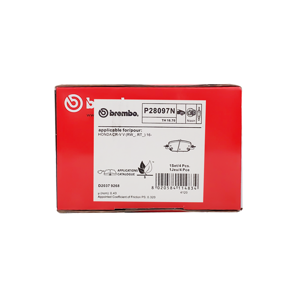 Brembo Rear Brake Pad P28097N (Honda CR-V- RW1,RW2)