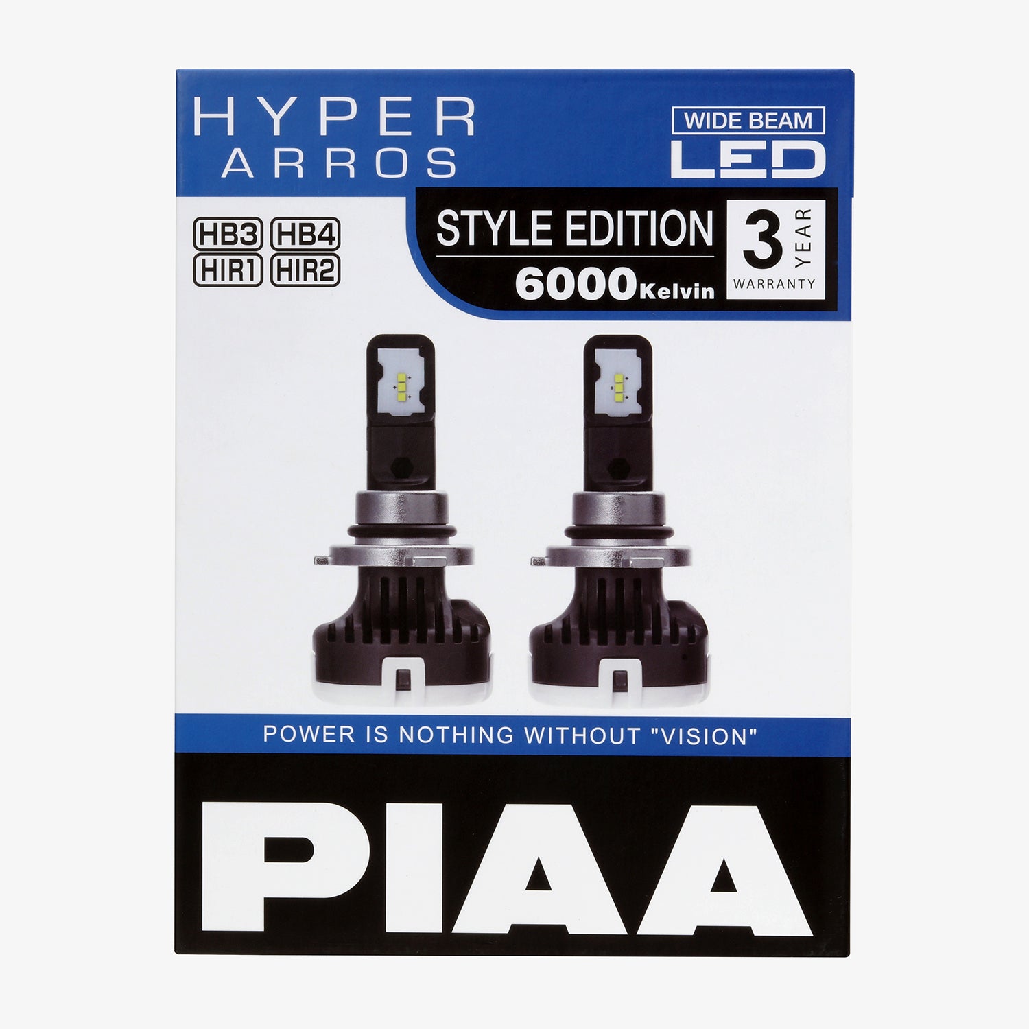 PIAA LED Bulb 6000K LEH141E HB3/HB4/HIR1/HIR2 (Allion/Premio-NZT260,Corolla NZE121/NZE124,Fielder NZE121G,C-HR ZYX10/ZYX11,Aqua NHP10, Axio/HV NZE141/NZE144/NRE161/NKE165,Honda Vezel HV RU3)