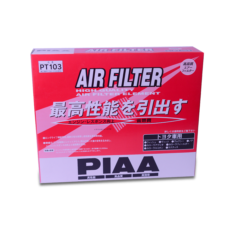 PIAA Air Filter PT103 (Toyota Premio- NZT260, Allion- NZT260, Axio- NZE141,NZE144,NZE161,164, NRE161, Fielder- NZE141G,144G, NZE161G,164G,NRE161G, Vitz- NCP131 +More)