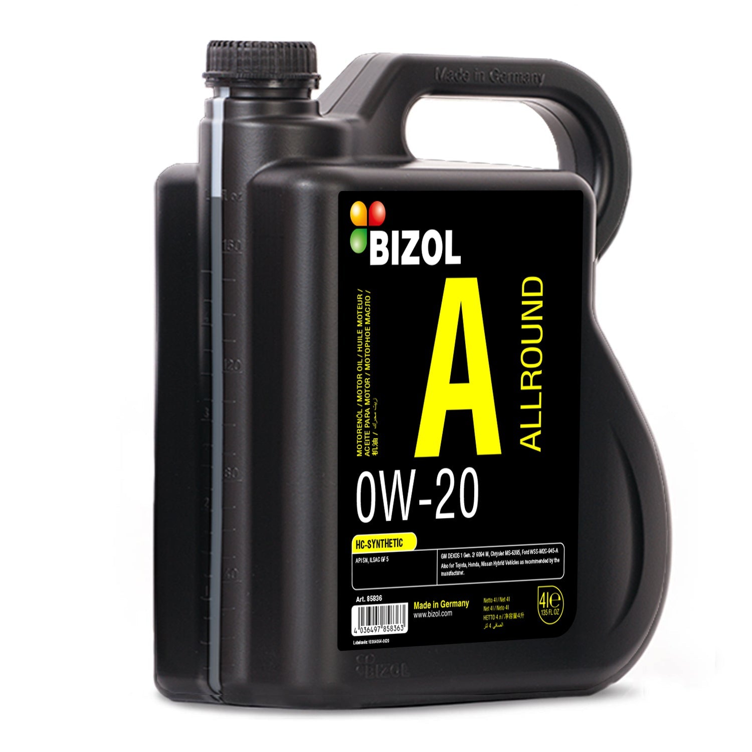 Bizol Allround 0W-20 Semi Synthetic 4L