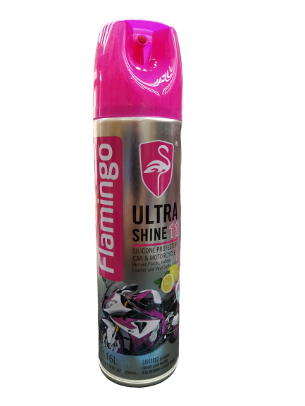 Flamingo Ultra Shine Silicone Protector for Motorbike/Car 450ML